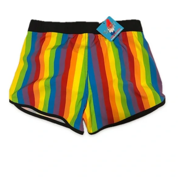 ANDREW CHRISTIAN Pride Rainbow Stripe Swim Shorts Mens Large - Picture 2 of 3